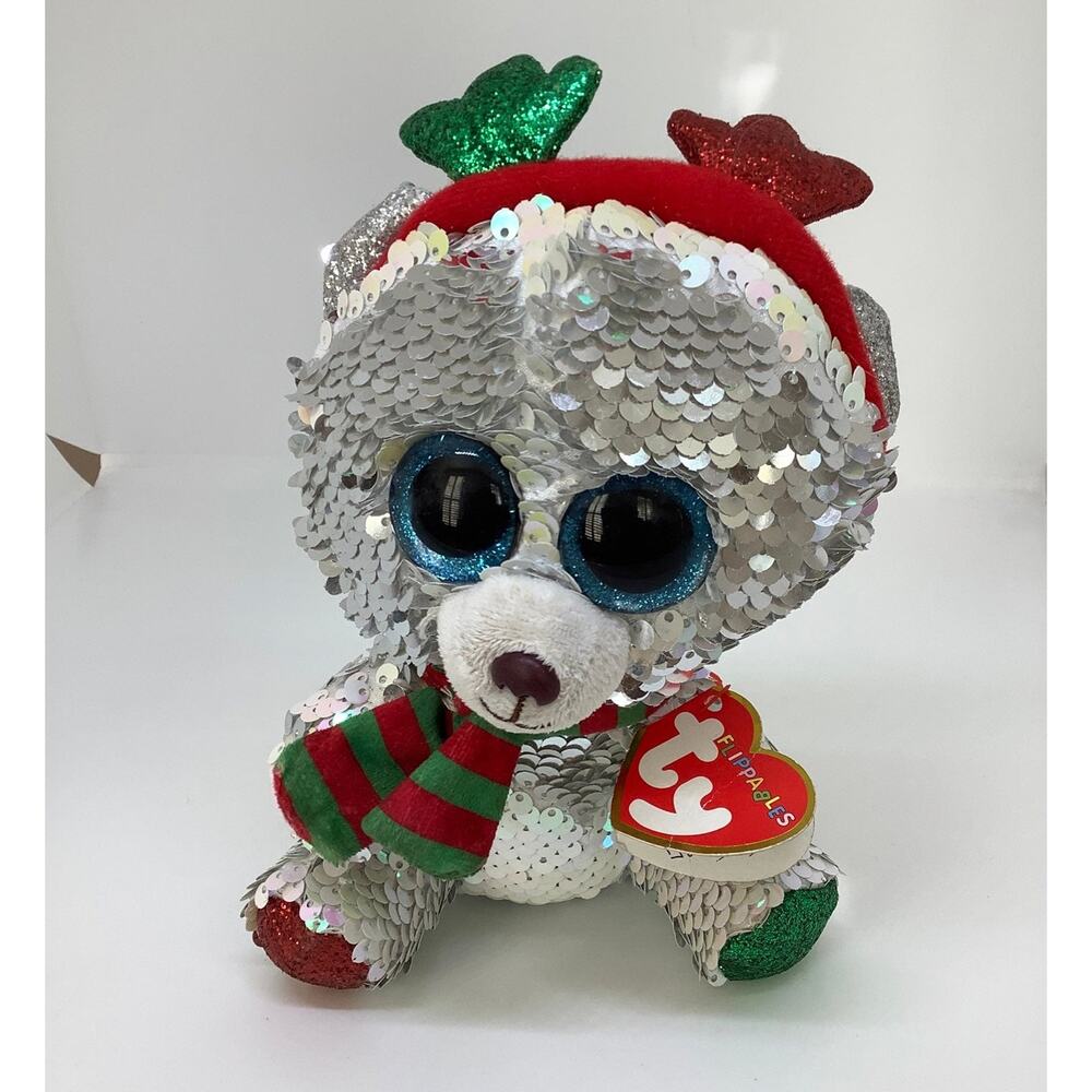 flippable TY mistletoe plush 7" tall plush toy stuffed animal  doll NEW